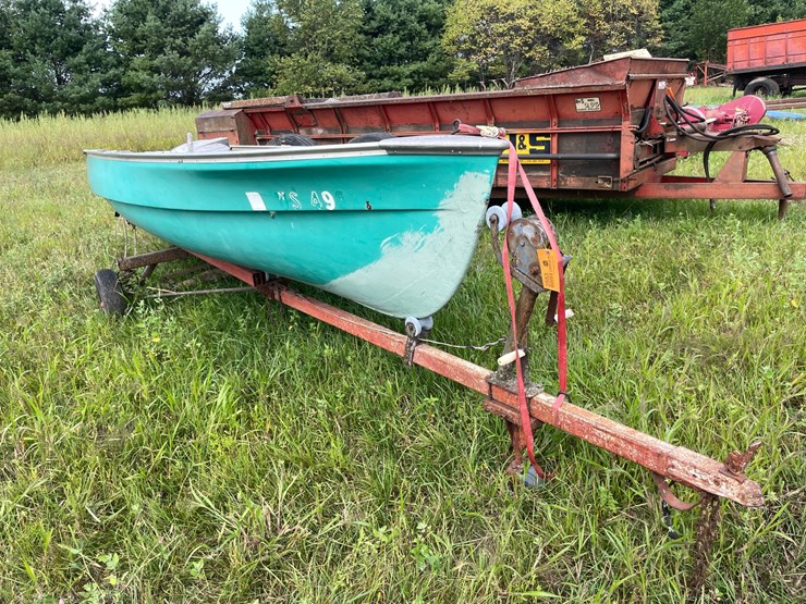 #2653-•-shell-lake-15'-boat-and-motor-(for-parts)-image-2