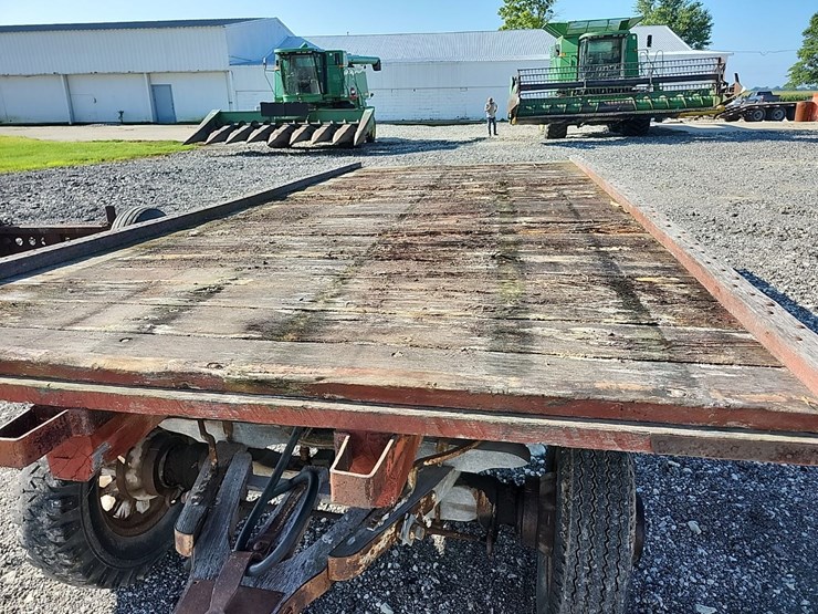 flat-rack-wagon-w/wood-running-gear,-hoist-image-3