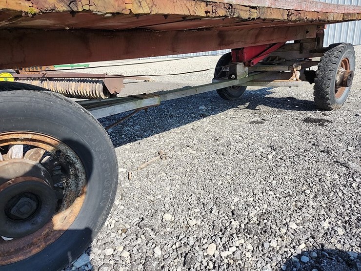 flat-rack-wagon-w/wood-running-gear,-hoist-image-11