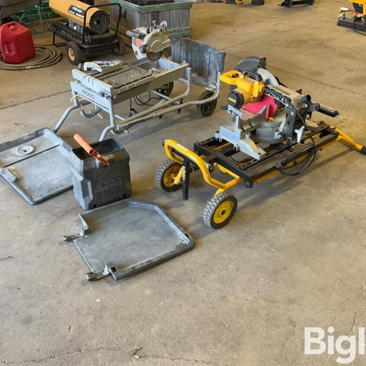 Rigid Wet Tile Saw & DeWalt Mitre Saw