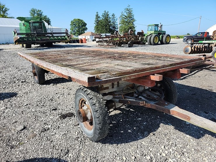 flat-rack-wagon-w/wood-running-gear,-hoist-image-13