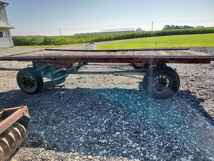flat-rack-wagon-w/wood-running-gear,-hoist-image-5