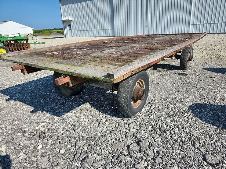 flat-rack-wagon-w/wood-running-gear,-hoist-image-9