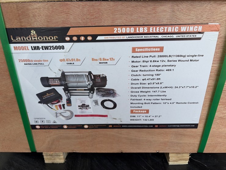 #28-•-unused-landhonor-25,000lbs-electric-winch-image-1