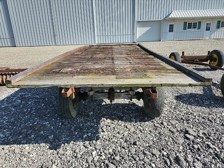 flat-rack-wagon-w/wood-running-gear,-hoist-image-8