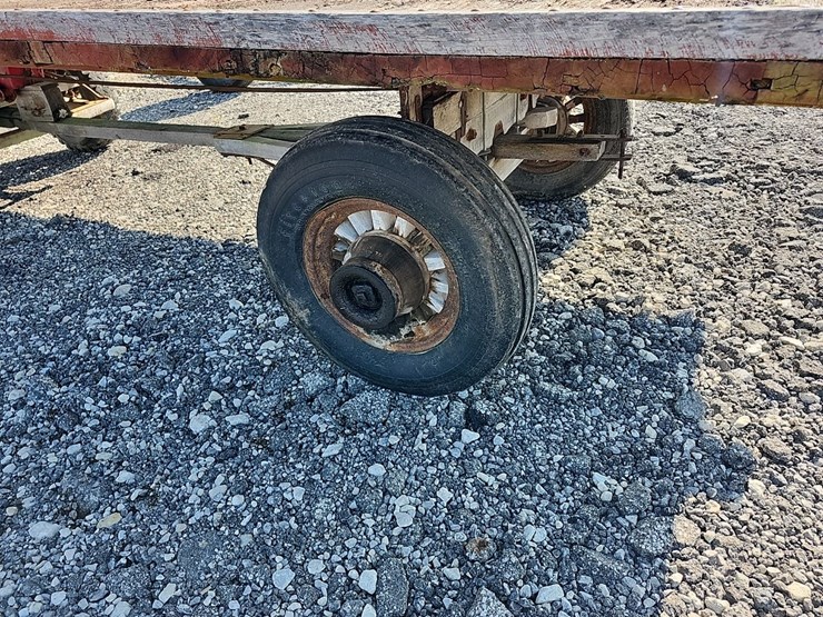 flat-rack-wagon-w/wood-running-gear,-hoist-image-6