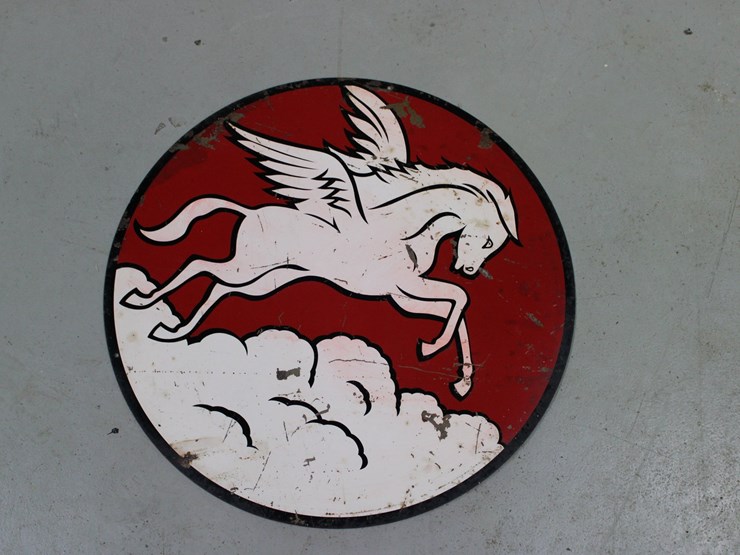 #292-•-23.5"-diameter-mobilgas-pegasus-logo-metal-sign-image-1