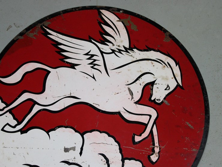 #292-•-23.5"-diameter-mobilgas-pegasus-logo-metal-sign-image-2