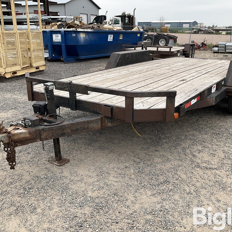 1992 Temco T/A Bumper Pull Flatbed Trailer