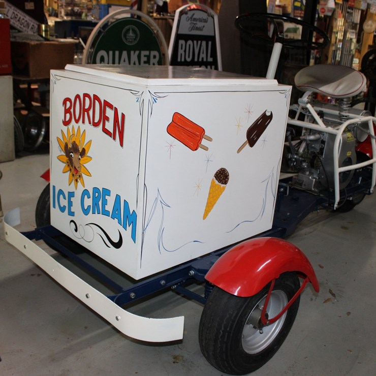 #294 • 1954 CUSHMAN BORDEN ICE CREAM DELIVERY BIKE – FULLY RESTORED
