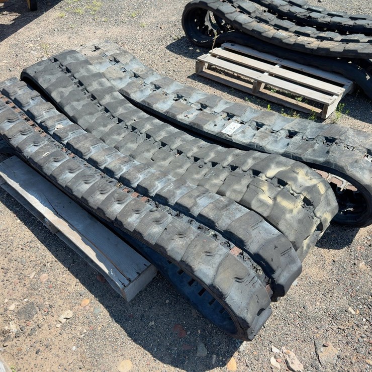(3) RUBBER SKID STEER TRACKS