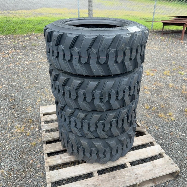 (4) 10-16.5 SKID STEER TIRES