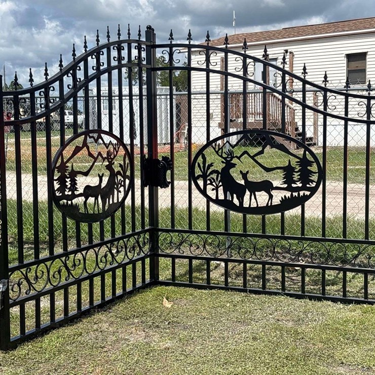 2026 Greatbear 14ft Bi-Parting Iron Gate Deer Style