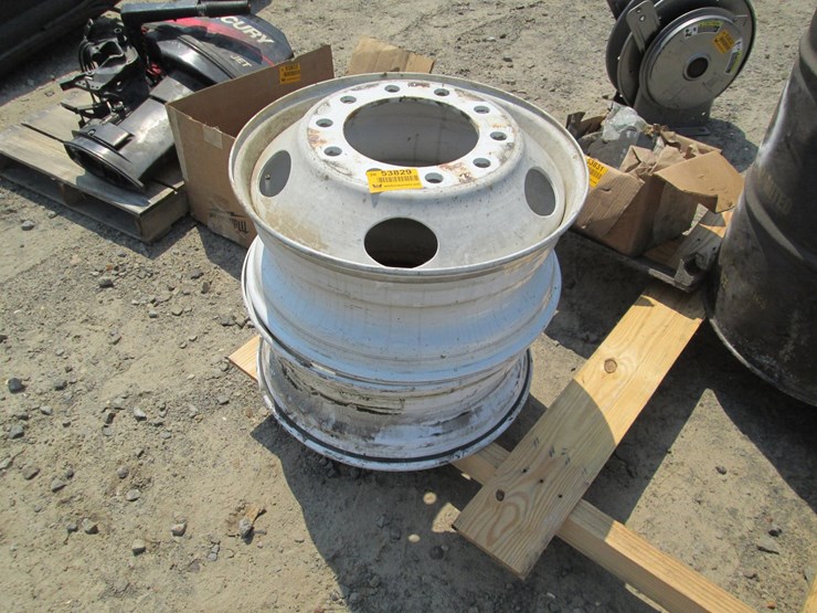 #53829-•-lot-of-(2)-23"x10"-10-hole-truck-rims-inv#53829-image-1