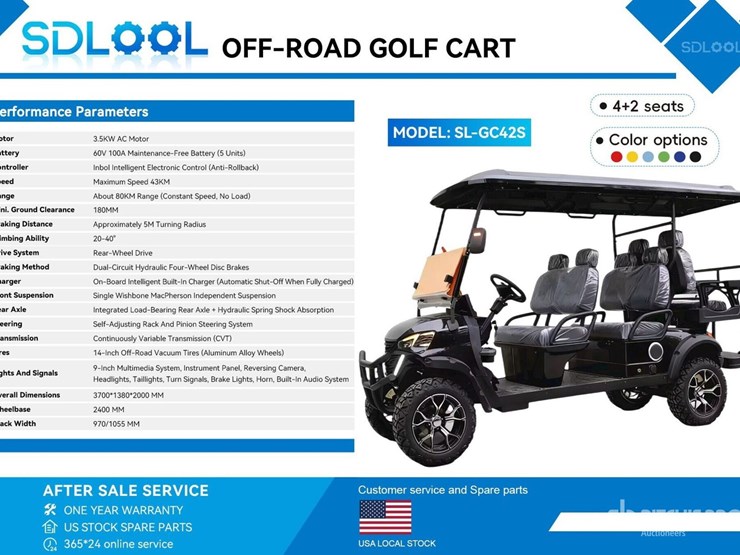 #198-•-unused-sdlool-gc42s-black-electric-golf-cart-image-1