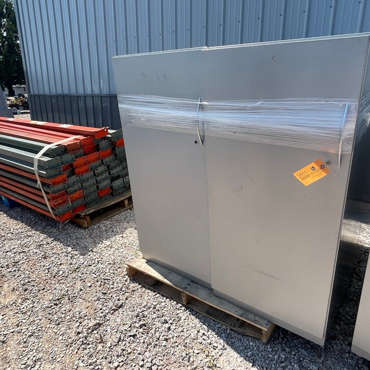 #2511 • (4) Metal Upright Storage Cabinets