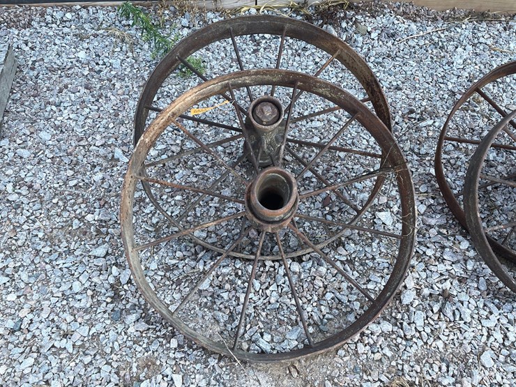 #2471-•-(2)-steel-wagon-wheels-image-1
