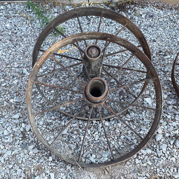 #2471 • (2) Steel Wagon Wheels