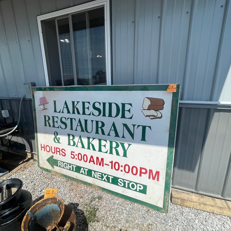 #2496 • Lakeside Restaurant Advertisement Sign