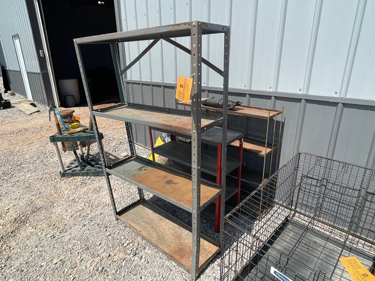 #2508-•-(3)-metal-shop-shelves-image-1