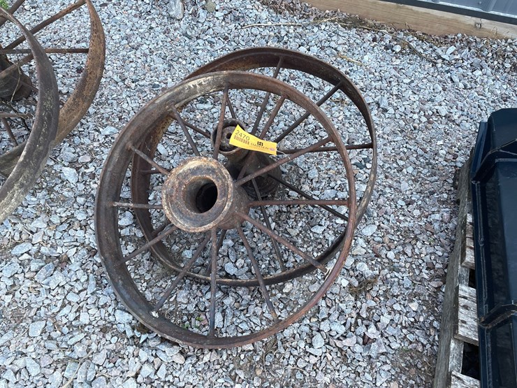 #2470-•-(2)-steel-wagon-wheels-image-1