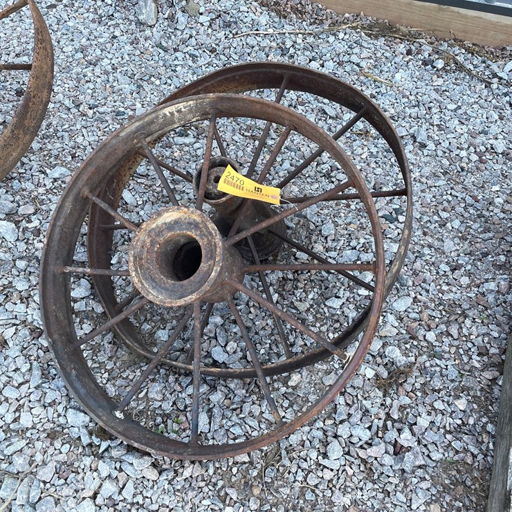 #2470 • (2) Steel Wagon Wheels