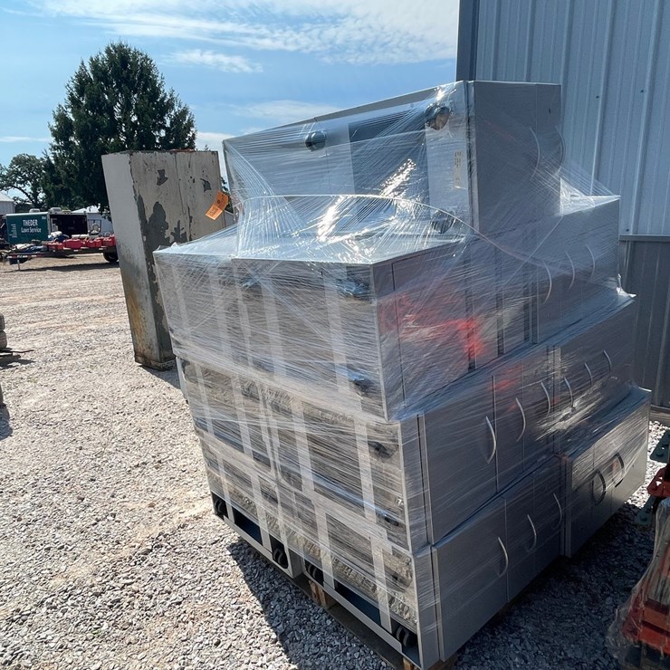 #2510 • Pallet of Metal Rolling File Cabinets