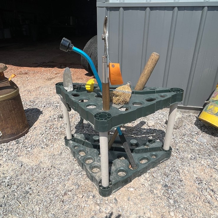 #2506 • Garden Tool Organizer with Tools