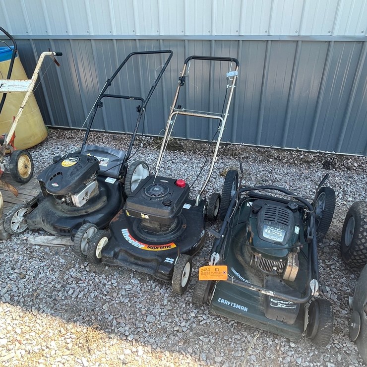 #2483 • (3) Push Mowers