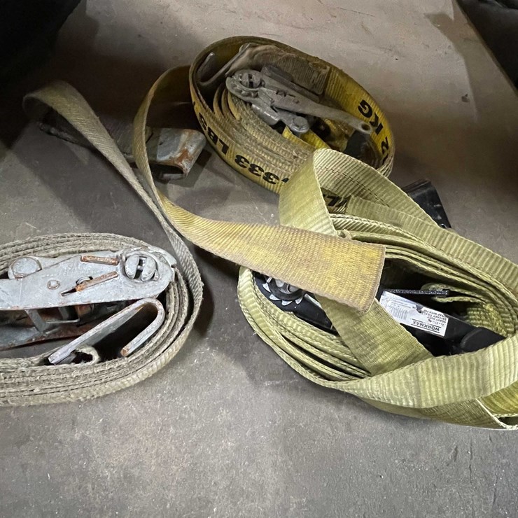 #8579 • (3) Used Heavy Duty Ratchet Straps (PR13)