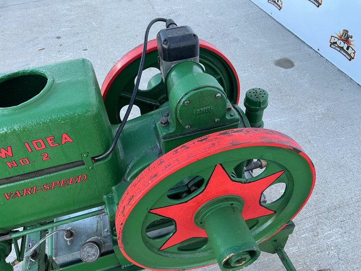 #5067-•-new-idea-no.-2-vari-speed-hit-and-miss-stationary-gas-engine-on-transport-cart-image-11