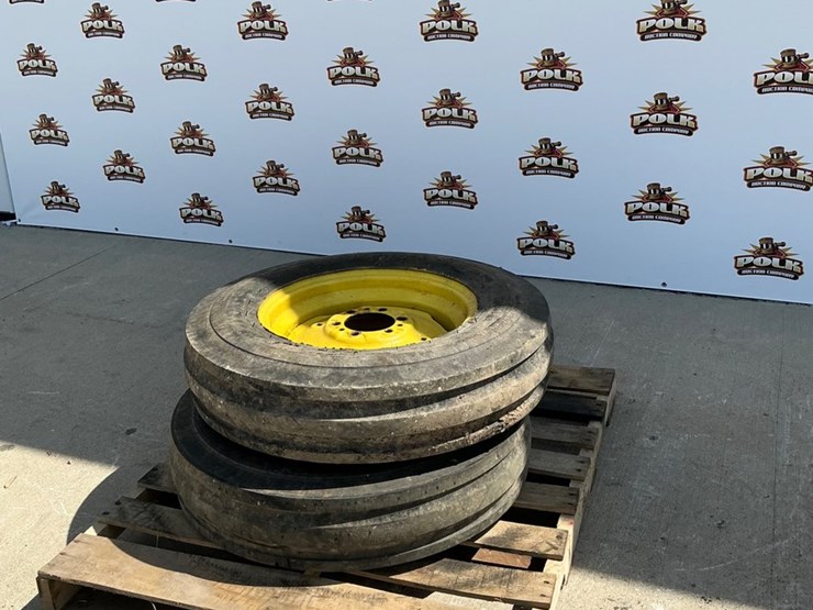 #5068-•-samson-7.50-18-f-2-tractor-tires-on-yellow-john-deere-rims-image-1