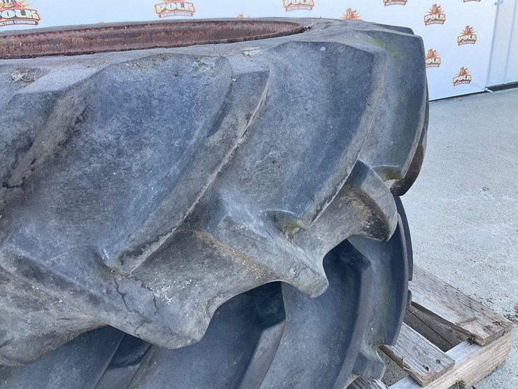 #5046-•-(2)-firestone-12.4-24-agricultural-tractor-tires-on-steel-rims-image-11