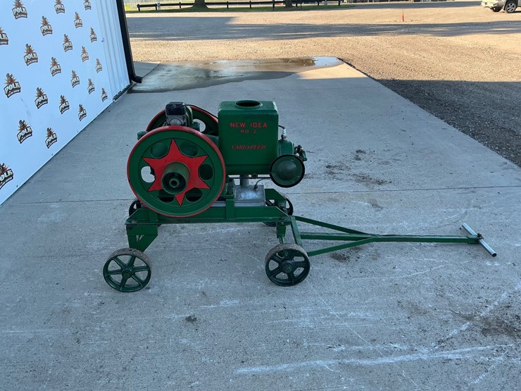 #5067-•-new-idea-no.-2-vari-speed-hit-and-miss-stationary-gas-engine-on-transport-cart-image-6