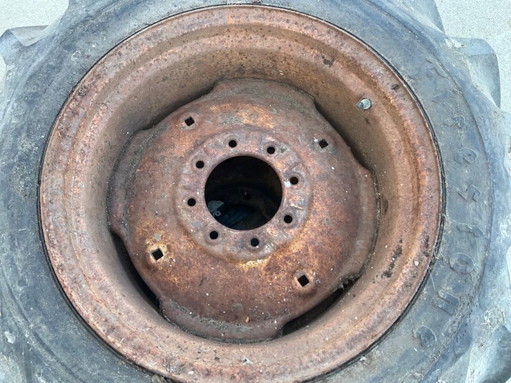 #5046-•-(2)-firestone-12.4-24-agricultural-tractor-tires-on-steel-rims-image-7