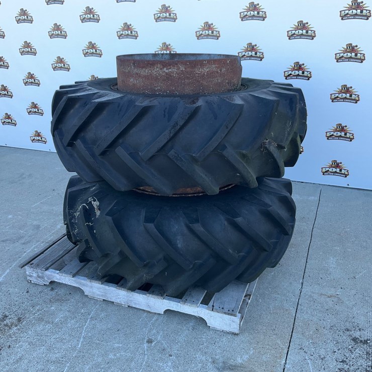 #5045 • (2) B.F. Goodrich Silvertown Agricultural Tractor Tires on Rims