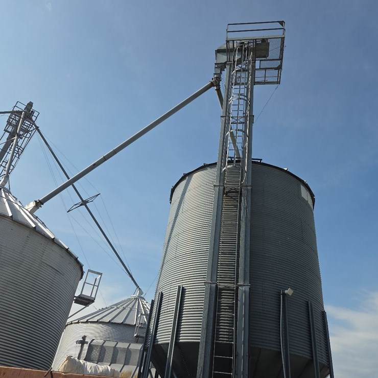 40' Honeyville grain leg w/ 2 down pipes & 10" pit auger