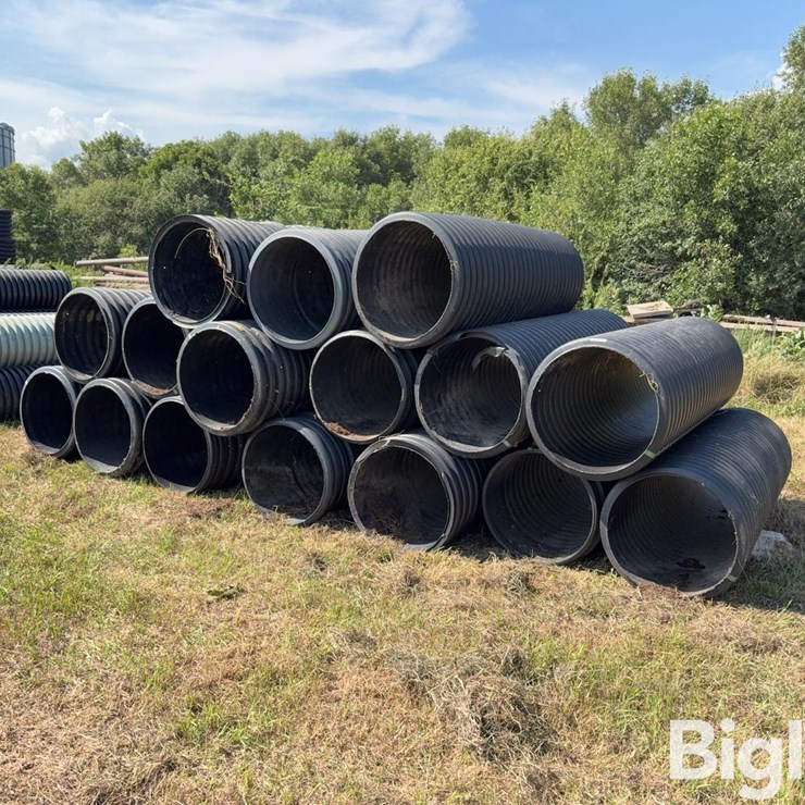 24” Black Plastic Tile Pipe