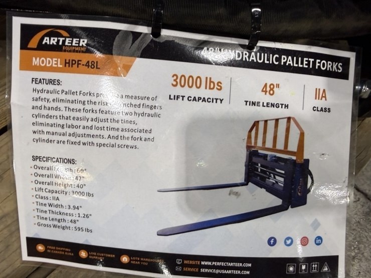 2026-arteer-hpf-48l-hydraulic-pallet-fork-image-2