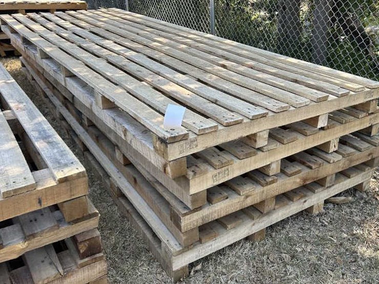 #98-•-(4)-wooden-pallets-52"-x-148-1/2"-x-6-1/2"-image-1