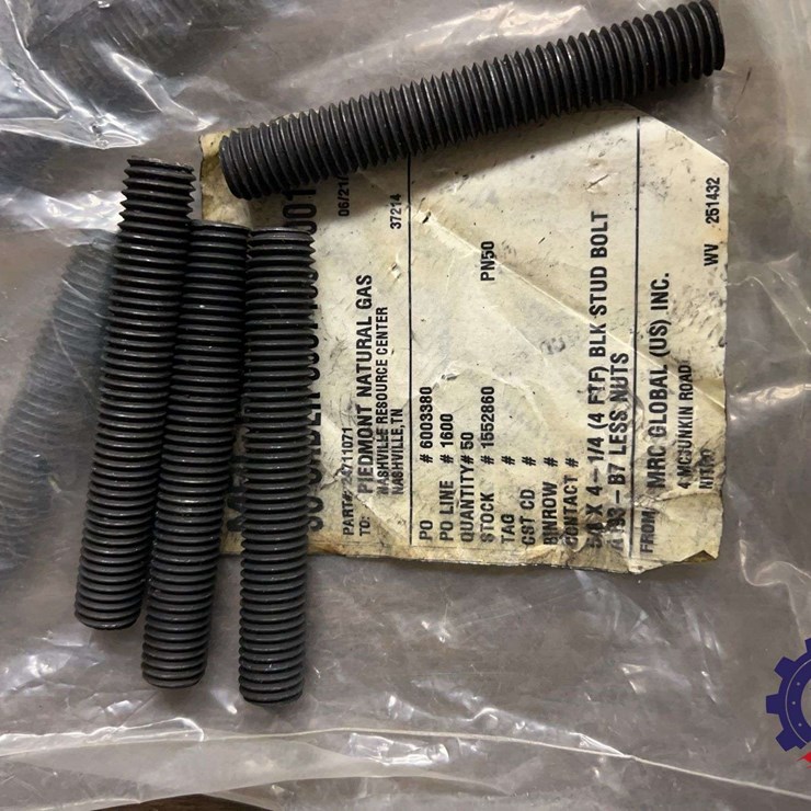 5/8 x 4-1/4" B7 Threaded Stud Bolts, MRC Global, Qty 22