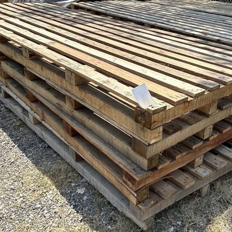 #100 • (4) Wooden Pallets 52" x 148-1/2" x 6-1/2"