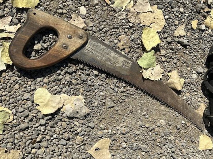 #87-•-(2)-folding-sawhorse-w/-tool-bag-w/-tools-&-saw-image-4