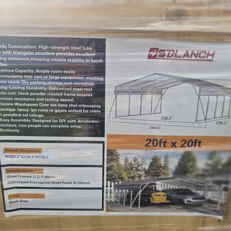 SD Launch 20'x20' High End Carport