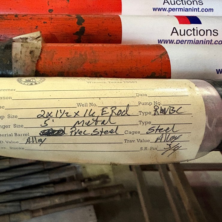 2” x 1-1/2” x 16’, 5’ MTL PLGR, CS BBL, ROD