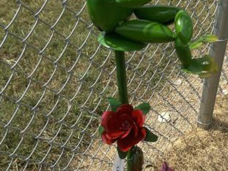 #155-•-metal-art---frog-w/umbrella,-flower-&-lady-bug-image-2