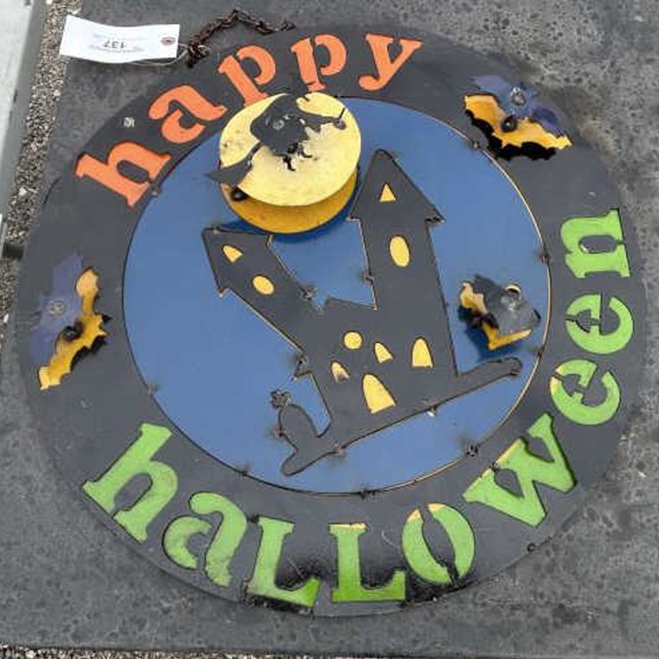 #137 • Metal Art - Happy Halloween Wall Sign