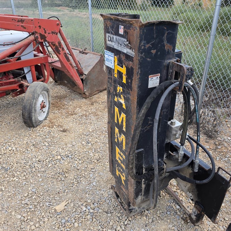 #26512 • Danuser Hydraulic Drop Hammer Skid Steer Attachment