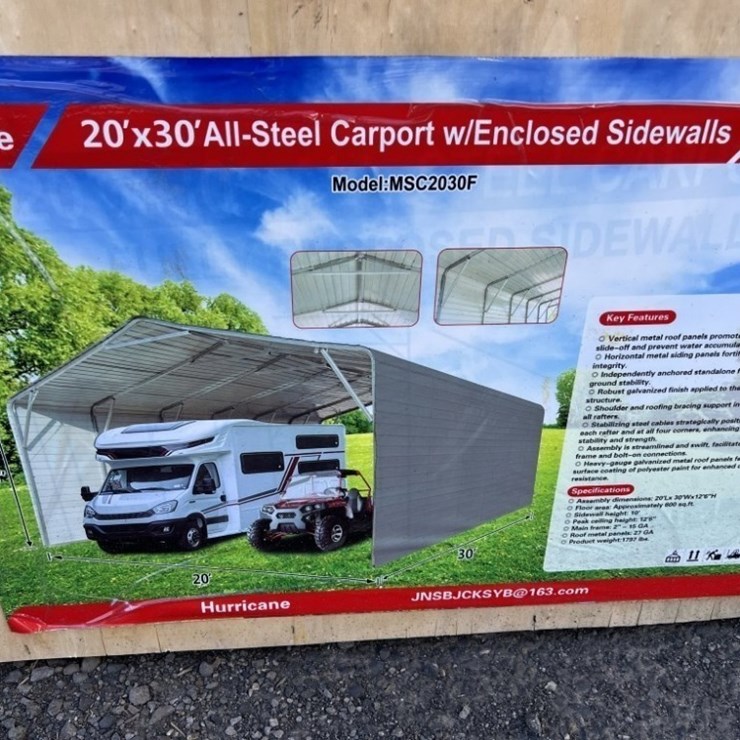 Hurricane MSC2030F Steel Carport
