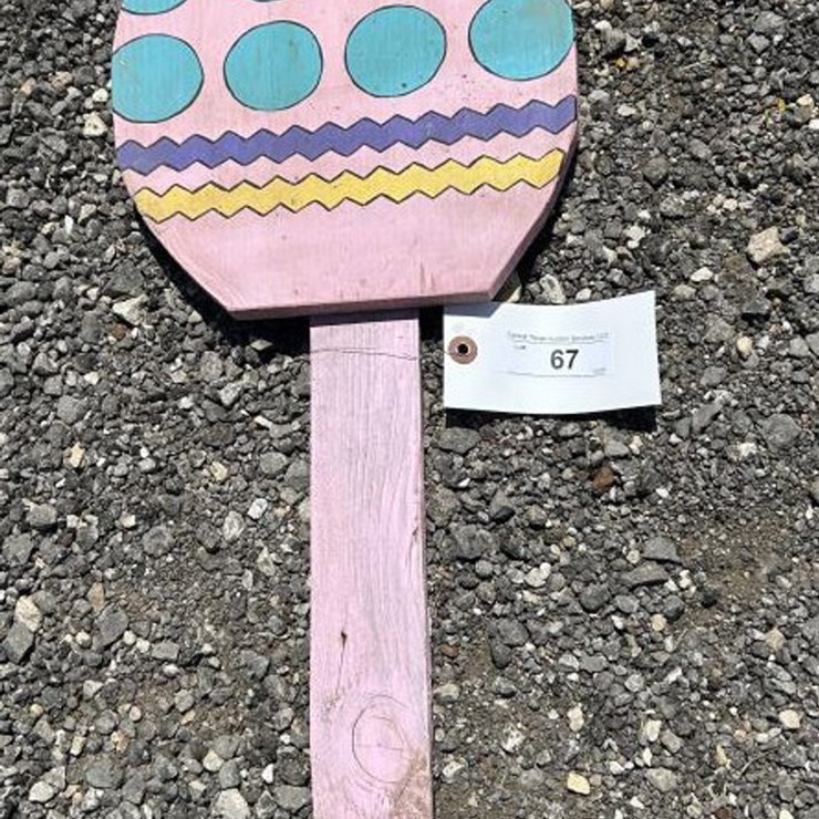 #67 • Custom Wood Art - Pink Easter Egg